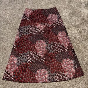 Cato Red and Black soft A-Line Skirt
